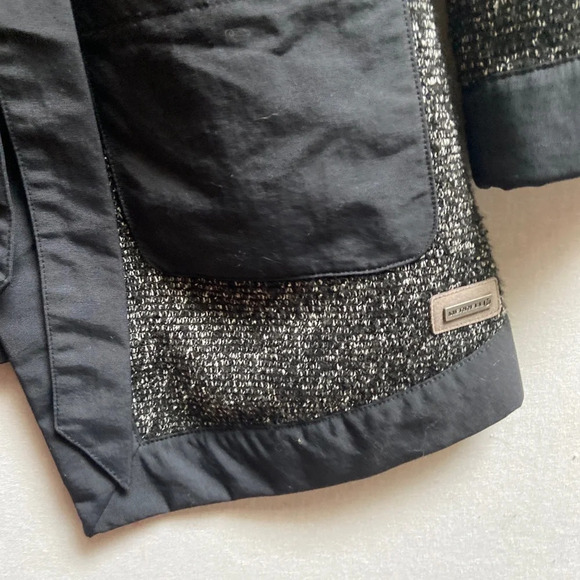 Merrell Women's  Talley Swacket Sweater Jacket Black Tweed Tie Waist Sz S - Picture 6 of 15